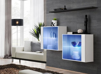 Modern Designer Garnitur WohnzimmerWohnwand Holzmöbel Set Komplett Neu Möbel